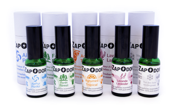 Découvrez l'alternative naturelle aux assainisseurs d'air synthétiques conventionnels sur le marché : notre vaporisateur aux huiles essentielles Zapodor.